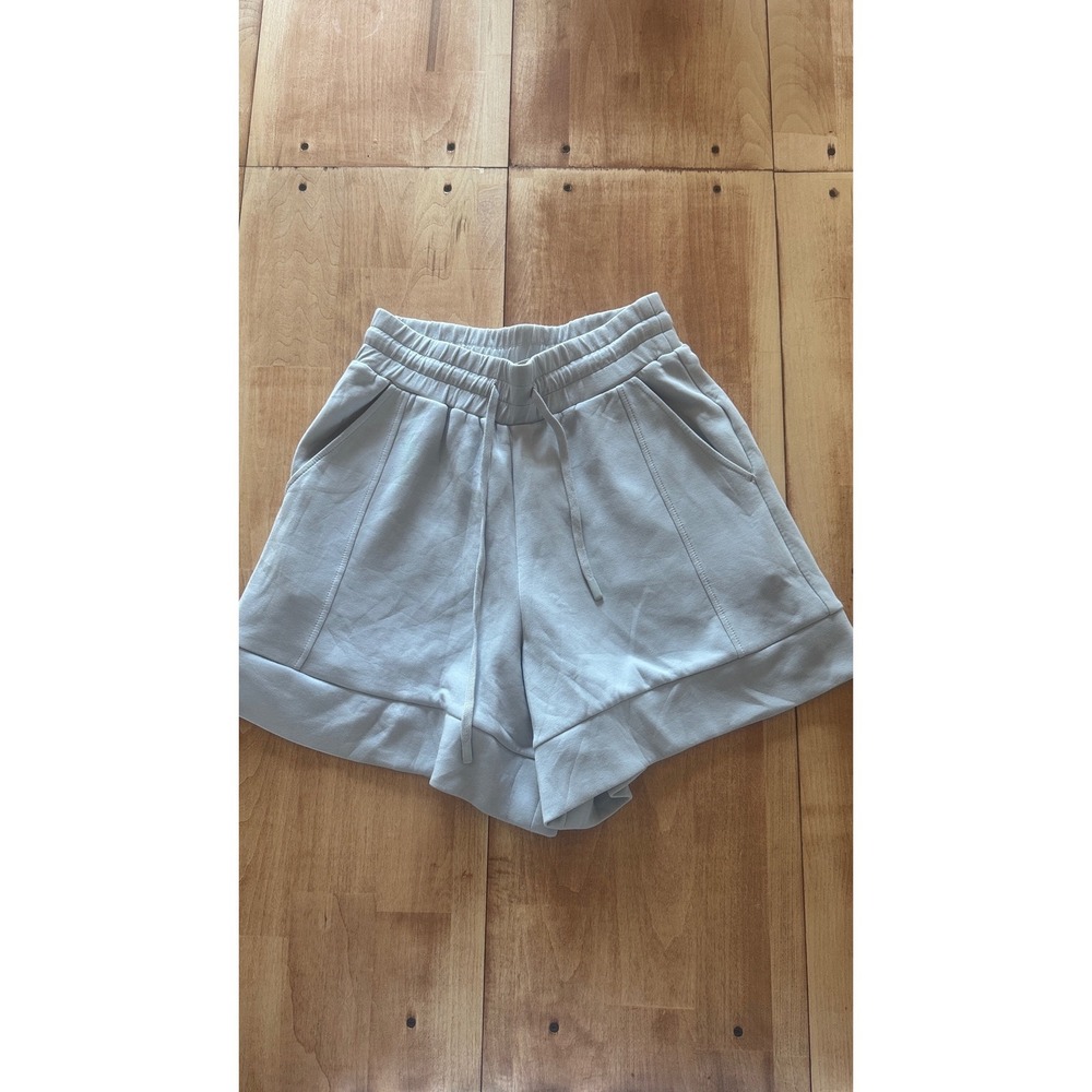 Varley Light Gray DoubleSoft Adler Shorts
